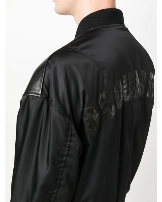 DSquared² Bomberjacke Mit Logo-Patch in Black für Herren