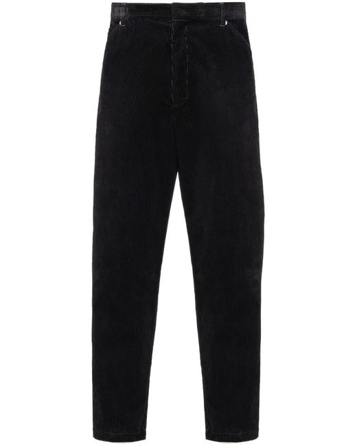 Prada Black Pinwale-Corduroy Tapered Trousers