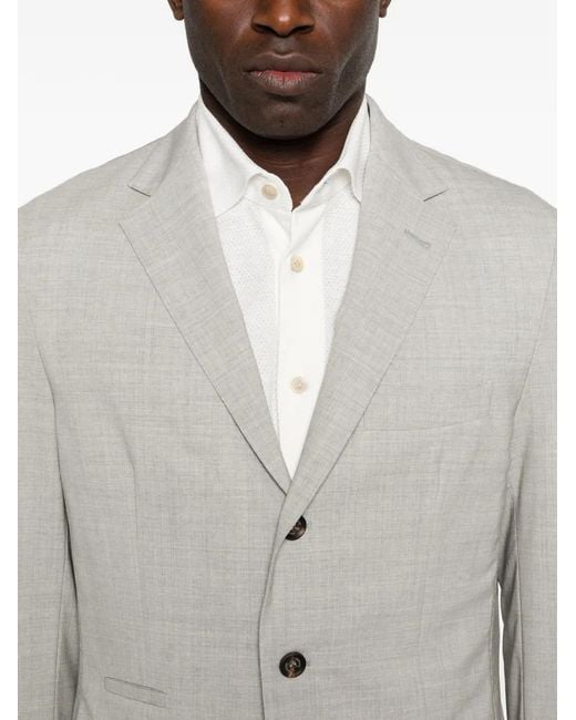 Eleventy White Button Suit for men
