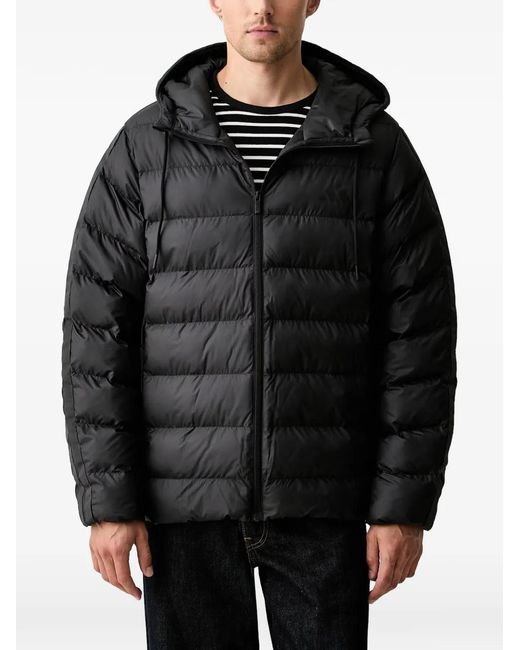 Adidas Black Logo-Print Padded Jacket for men