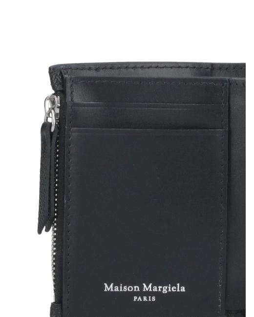 Maison Margiela Black Four Stitches Leather Wallet