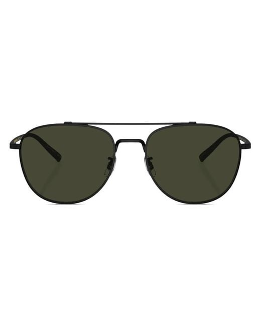 Oliver Peoples Green Rivetti Pilot-Frame Sunglasses