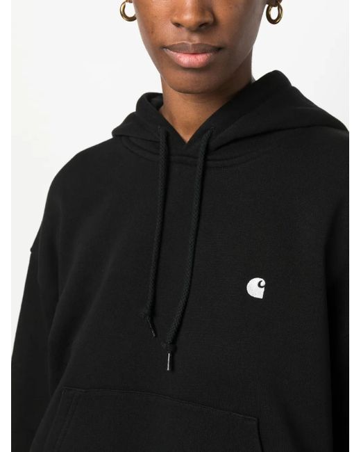 Sudadera con capucha y logo bordado Carhartt de color Black