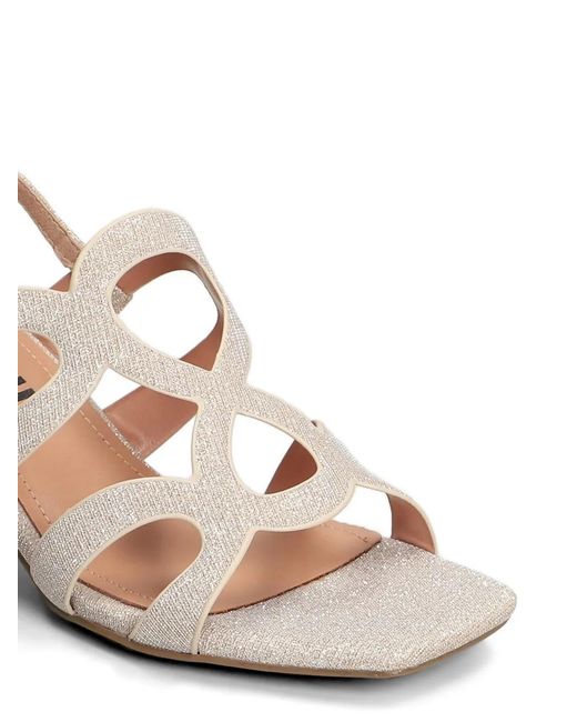 Bibi Lou Natural Glitter-Effect Cut-Out Sandals