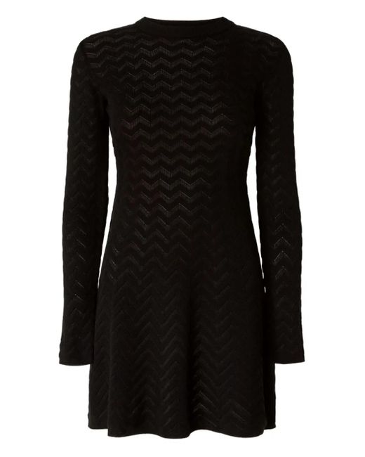 Robe Courte À Motif Zig-Zag Missoni en coloris Black