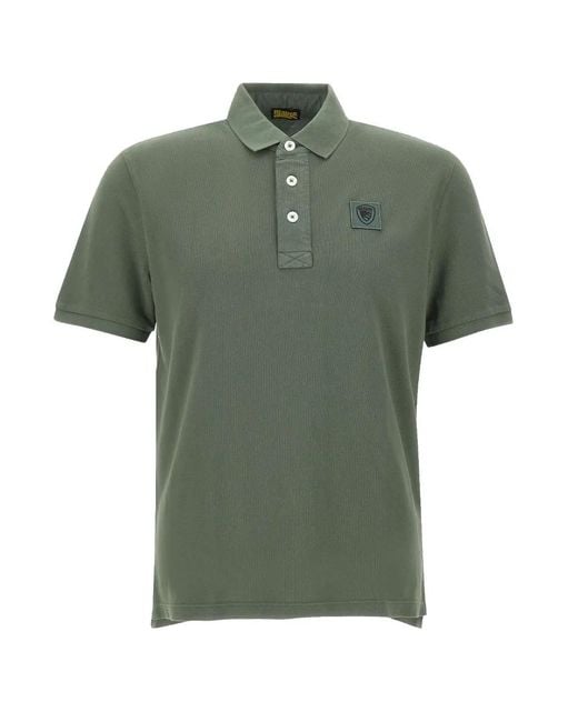 Blauer Green Albano Logo-Patch Polo Shirt for men