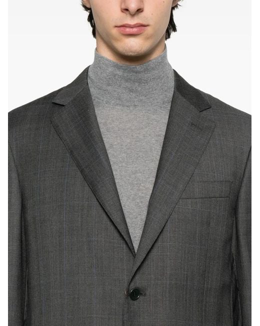 Canali Gray Checked Suit for men