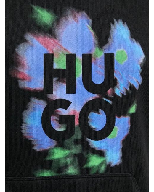 HUGO ロゴ パーカー Black