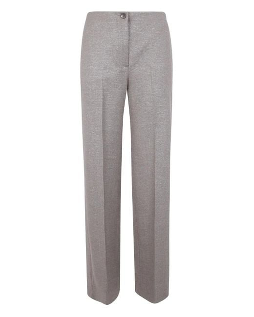 Seventy Gray Centre-Crease Straight Trousers