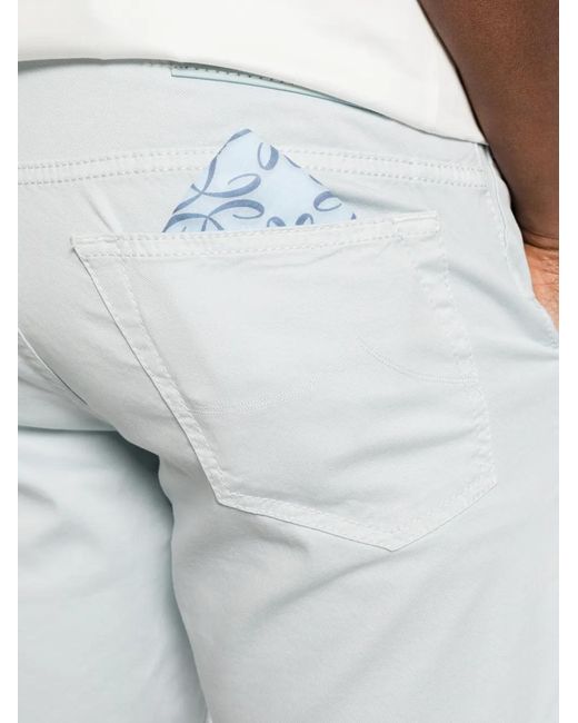 Jacob Cohen White Short À Passants De Ceinture for men