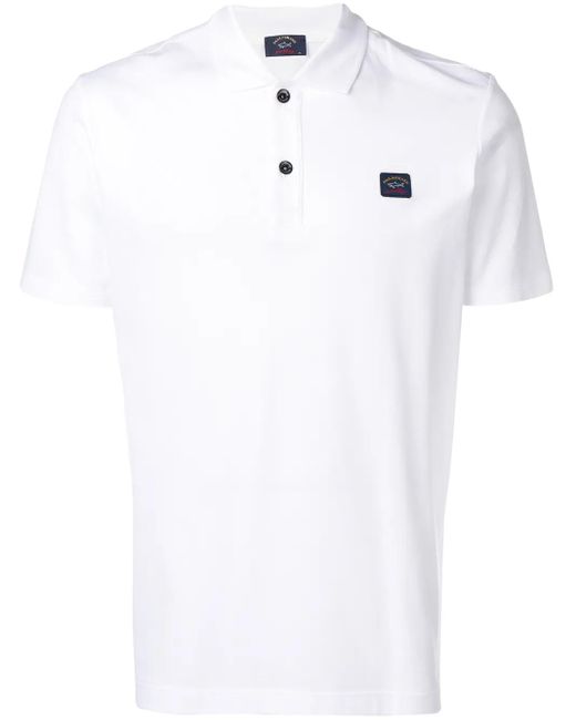 Paul & Shark Poloshirt mit Logo-Patch in White für Herren