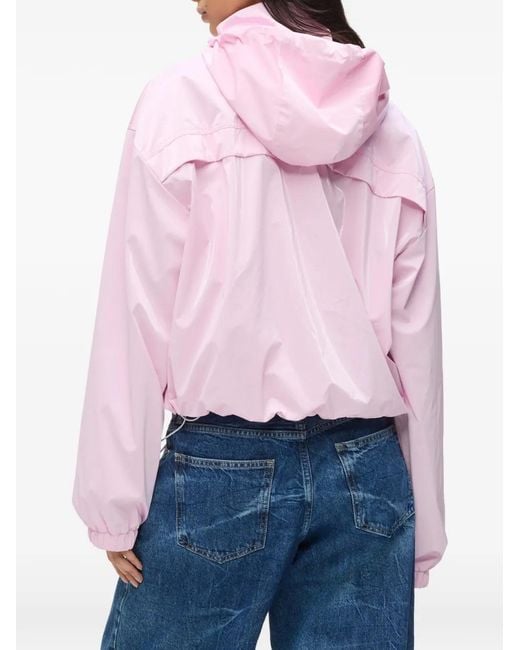 Karl Lagerfeld Pink Hooded Jacket