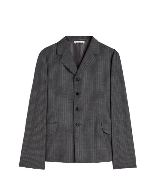 Jil Sander Gray Pinstripe Blazer for men