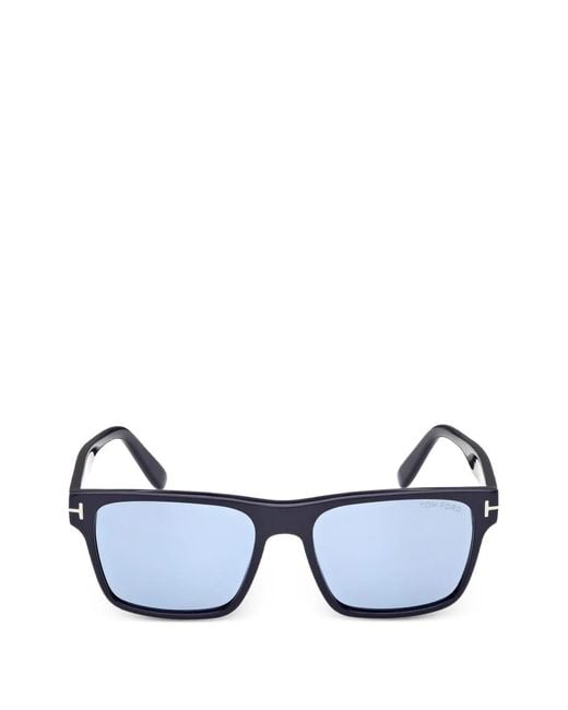 Tom Ford Blue Rectangle-Frame Sunglasses for men