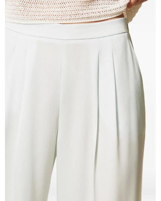 Twinset White Satin Trousers