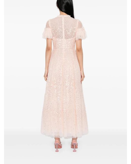 Robe Longue À Pois Needle & Thread en coloris Pink