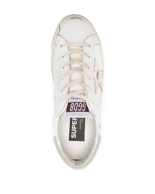 Golden Goose Deluxe Brand White Super-Star Leather Sneakers
