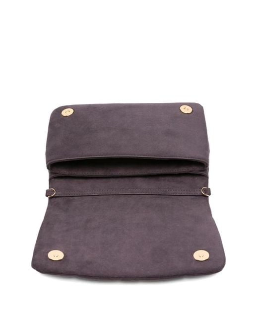 Bolso de hombro acolchado con logo Love Moschino de color Gray