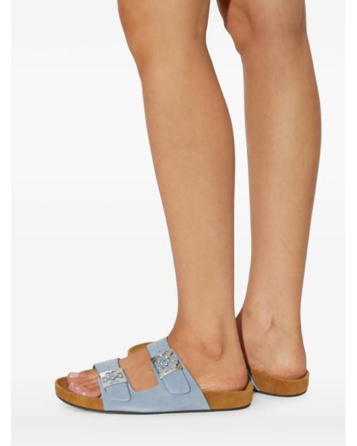 Tory Burch White Mellow Buckle-Strap Sandals