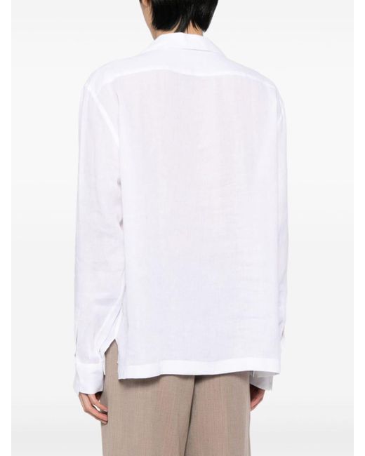 Lardini Overhemd Met Gespreide Kraag in het White voor heren