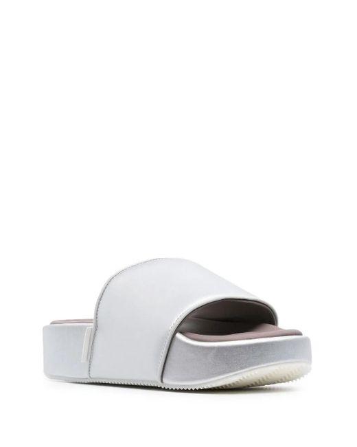 Y-3 White Flatform Open-toe Sandals