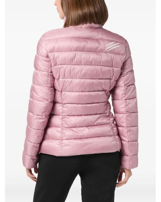 Philipp Plein Pink Quilted Puffer Jacket