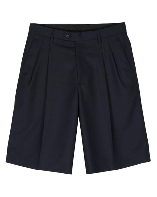 Lardini Blue Mid-rise Tailored Shorts for men