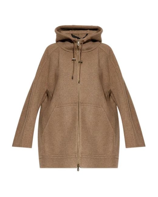 Max Mara Natural Gradi Zip-Up Coat