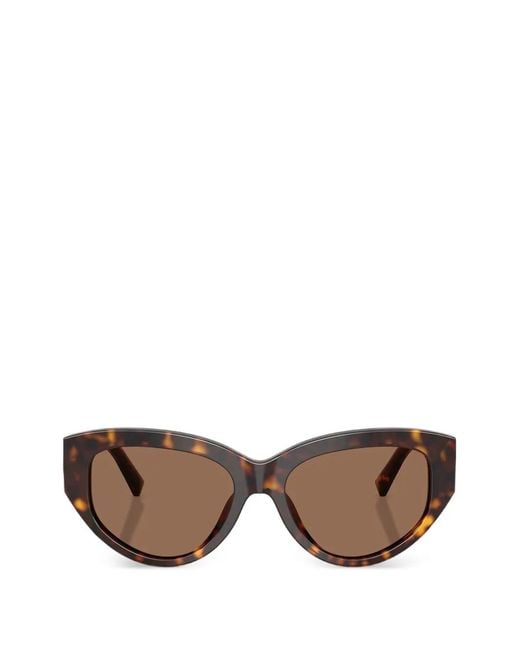 Dolce & Gabbana Brown Havana Cat-Eye Sunglasses