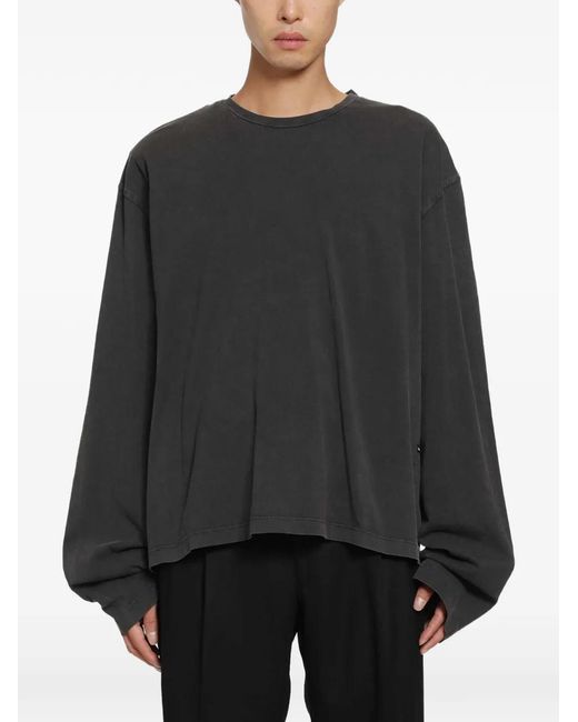 SALON C. LUNDMAN Black Long-Sleeve Organic Cotton T-Shirt for men