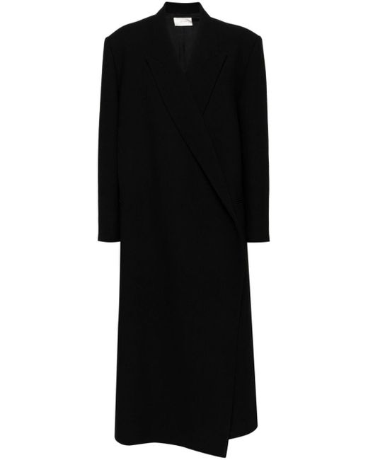 The Row Black Dhani Wool Coat