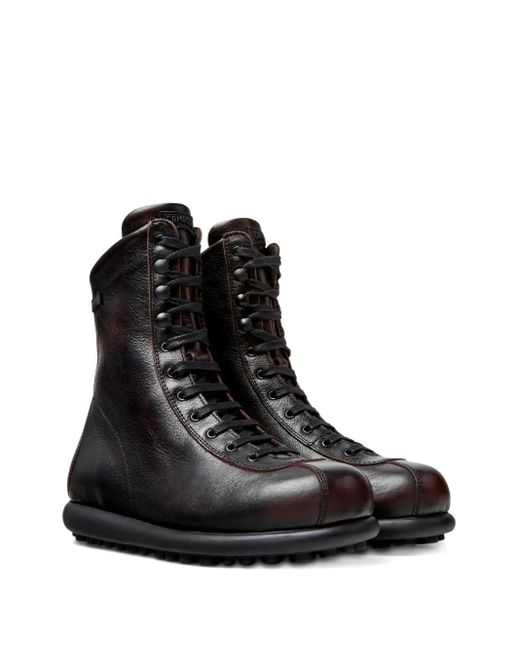 Camper Black Ariel Lace-Up Leather Boots
