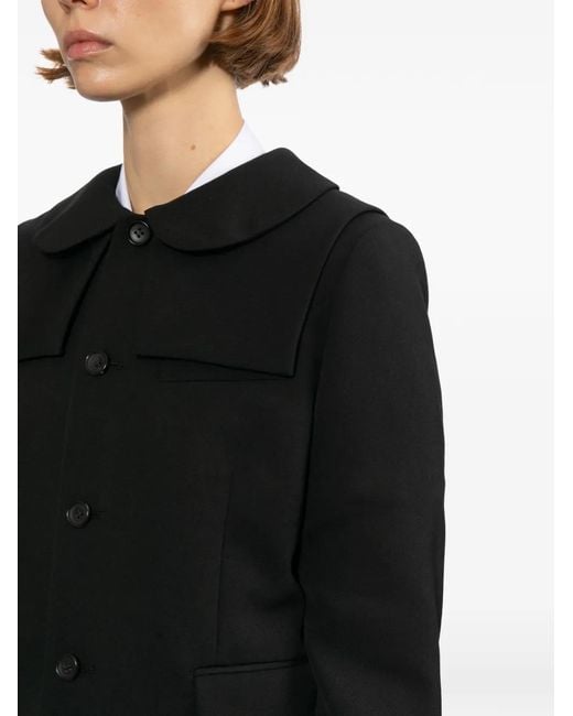 Comme des Garçons Black Peter Pan Collar Buttoned Jacket