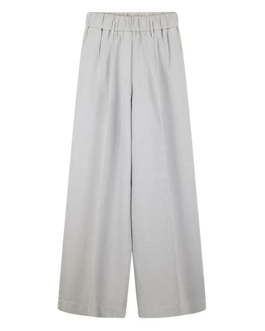 Forte Forte Elasticated-waistband Trousers Gray