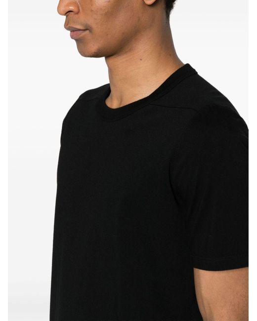 Rick Owens Black Panelled Cotton T-shirt for men