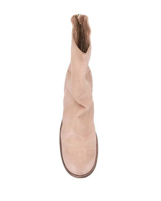 Guidi Pink Suede Zip-Up Ankle Boots