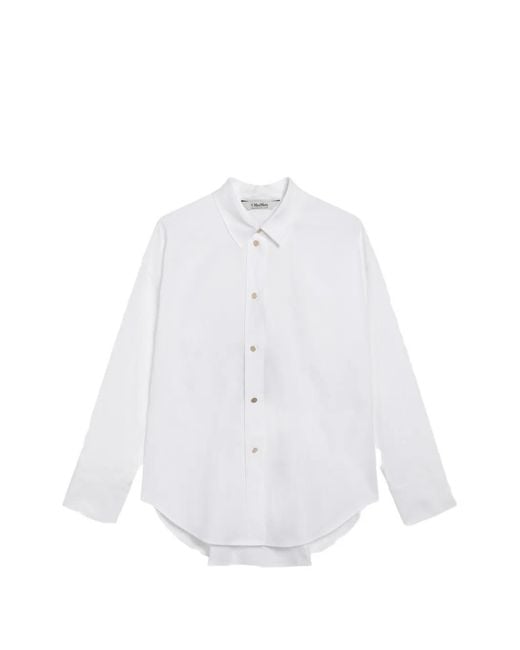 Max Mara White Drop-Shoulder Shirt