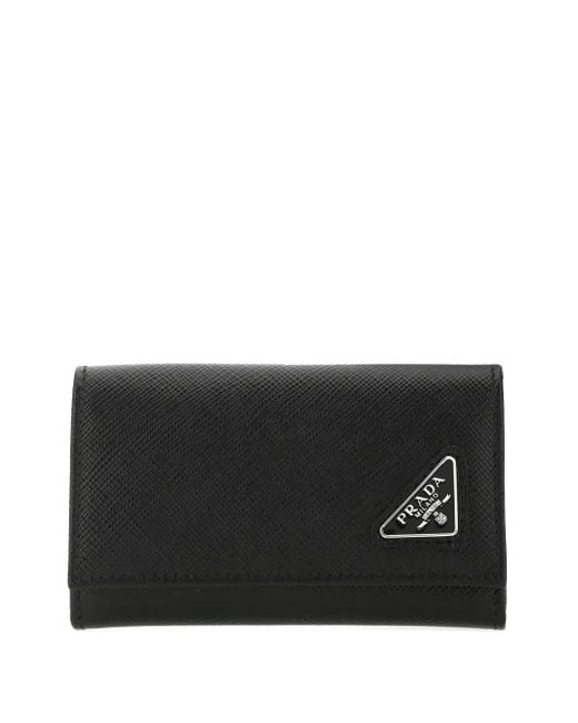 Prada Black Leather Cardholder for men