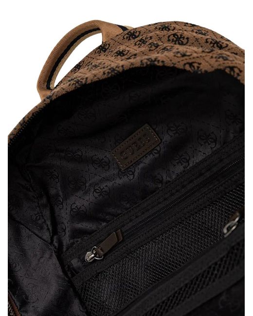Guess Brown Boston Zip-Fastening Backpack for men