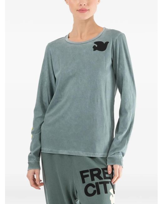 Freecity Blue Supervintage Long-Sleeve T-Shirt