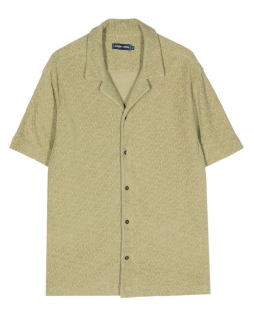 Frescobol Carioca Green Roberto Copacabana-jacquard Terry Cotton Shirt for men