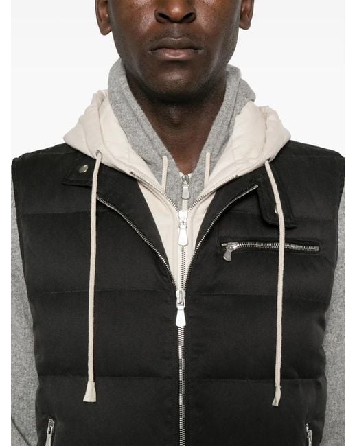 Chaleco Con Dos Materiales Eleventy de hombre de color Black