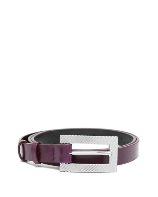 The Attico White Leather Belt