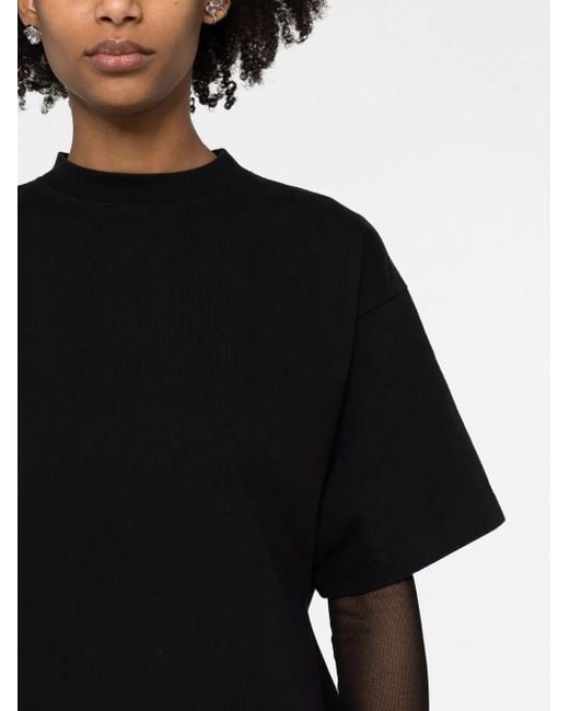 Balenciaga Black Hourglass Cotton T-Shirt Dress