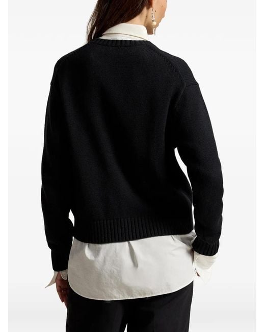 Polo Ralph Lauren Black Polo Bear Intarsia-Knit Sweater