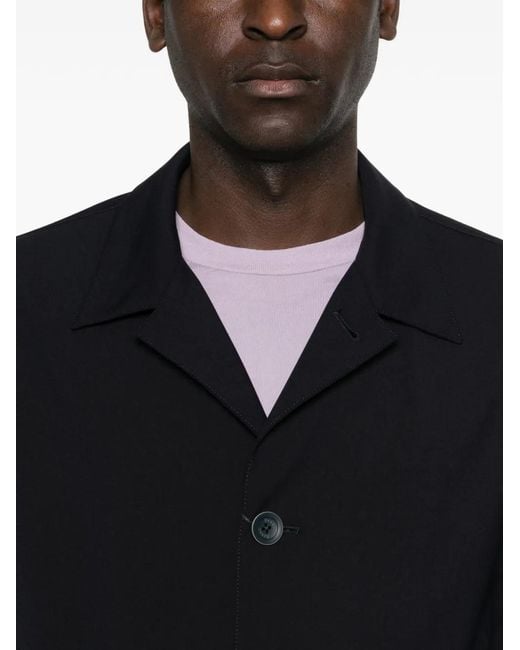 Herno Black Button-Up Shirt Jacket for men