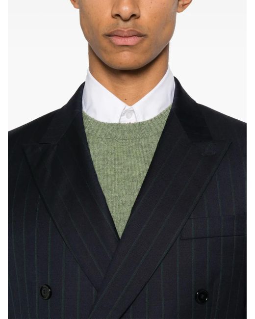 Fursac Blue Single-Breasted Blazer for men