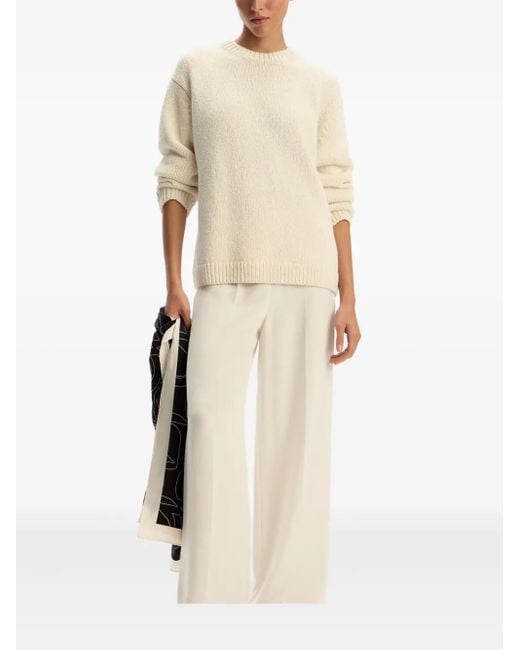 12 STOREEZ Natural Round Neck Sweater