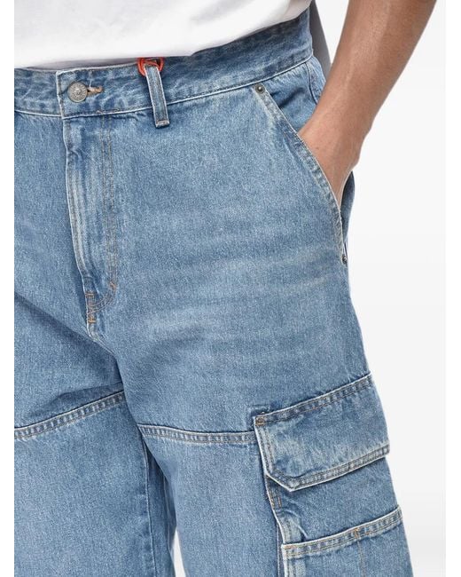 DIESEL Blue D-Fish Cargo Jeans for men