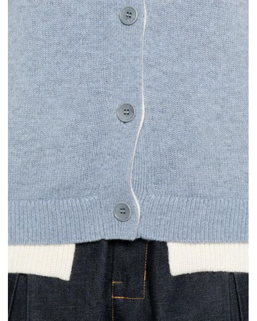 J.W. Anderson Blue Geknöpfter Cardigan im Layering-Look